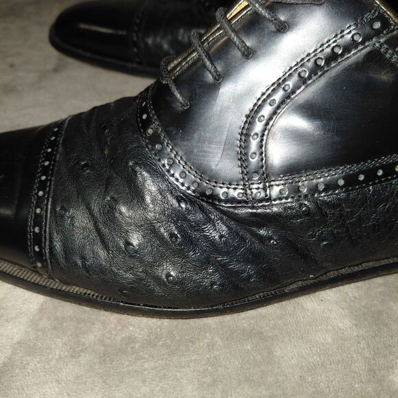 Zelli Dress Shoes Mens Size 12M Black Oxford  Leather Lace Up Square Toe main image 10